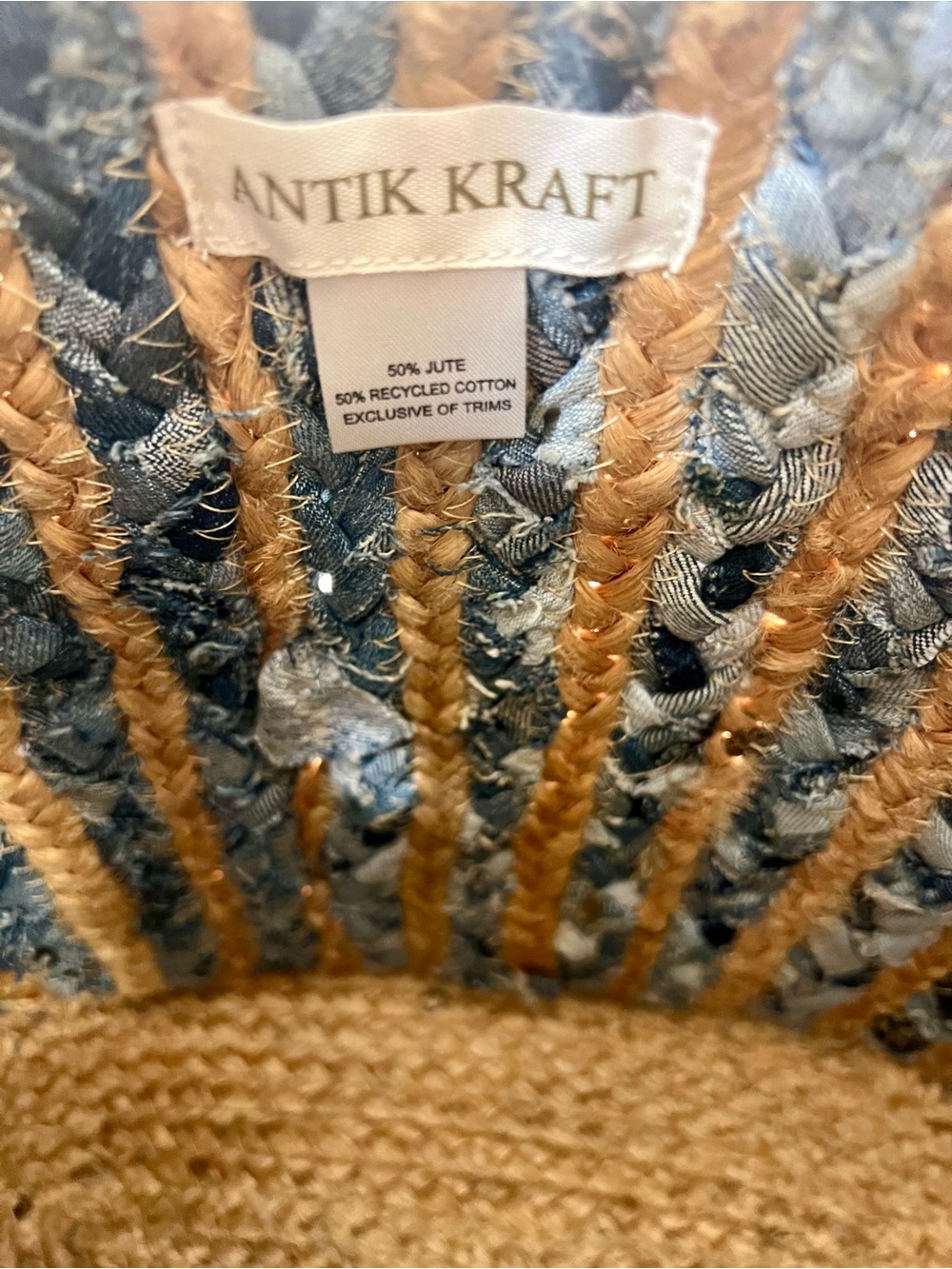 NWT Handwoven Nantucket Beach Tote | Coastal Resort Hobo Bag - Picture 7 of 8